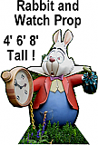 White Rabbit Cardboard Cutout Standup Prop