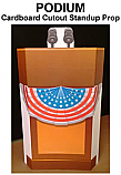 Podium Cardboard Cutout Standup Prop