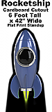 Retro Rocketship Cardboard Cutout Standup Prop