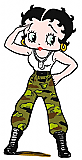 Betty Boop - Army Cardboard Standee