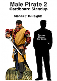  Male Pirate 2 Cardboard Cutout Standup Prop