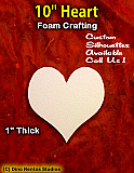 10 Inch Heart Foam Shape Silhouette