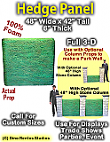 Hedge Panel 42" Tall x 48" Wide x 6" Thick Foam Display Prop