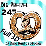 Big Giant Foam Pretzel Prop 24 Inches