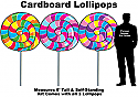 Lollipops Cardboard Cutout Standup Prop - Self Standing - Set of 3