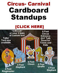 Cardboard Cutout Standup Props Circus and Carnival Theme