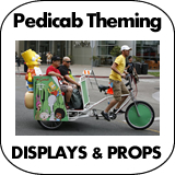 Pedicab Theming - Decorating - Advertising - Marketing Props