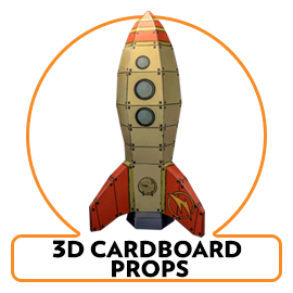 3d cardboard cutout props and sculptures