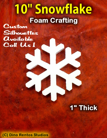 10 Inch Snowflake Foam Shape Silhouette 10 Inch Snowflake Foam Shape Silhouette