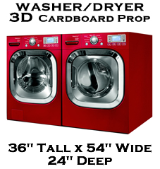 3D Cardboard Fake-Faux-Dummy-Washer-Dryer Appliance Prop