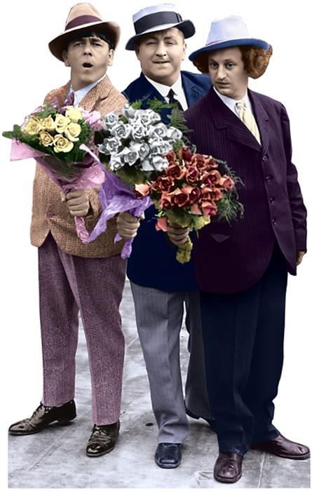 Three Stooges Flowers - The Three Stooges Cardboard Cutout Standup Prop