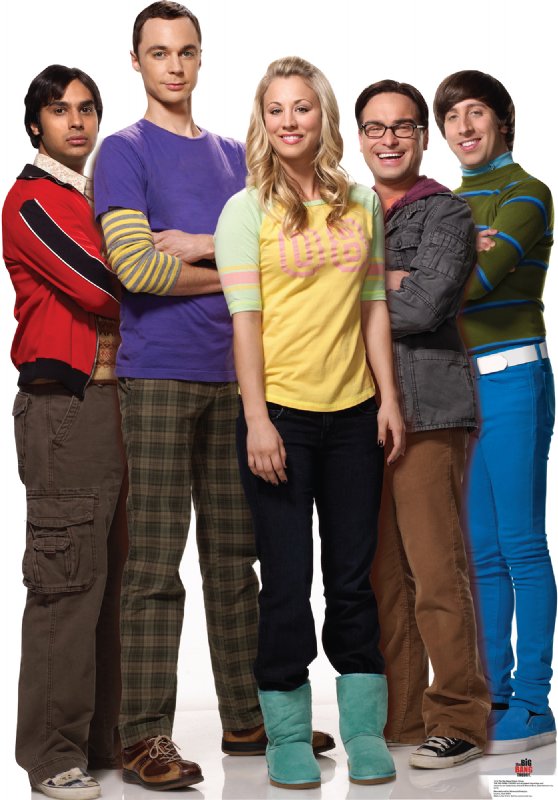 Group (Raj, Sheldon, Penny, Leonard, Howard) - The Big Bang Theory Cardboard Cutout Standup Prop