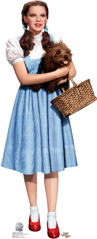 Dorothy Holding Toto - 75th Anniversary - The Wizard of Oz Cardboard Cutout Standup Prop