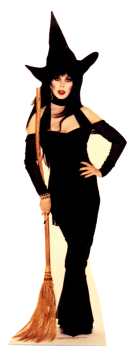 Elvira Broom - Halloween Cardboard Cutout Standup Prop