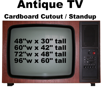 Antique TV Cardboard Cutout Standup Prop