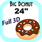 Big/Giant Donut Foam Prop 24"