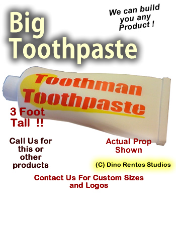 Big Toothpaste Foam Display Prop