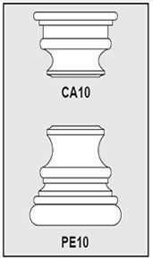 CA10-PE10 - Architectural Foam Shape - Capital & Pedestal