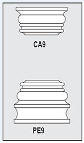 CA9-PE9 - Architectural Foam Shape - Capital & Pedestal