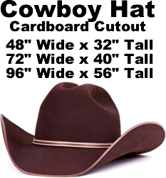 Cowboy Hat Cardboard Cutout Standup Prop