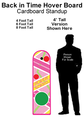 Back In Time Hover Board Cardboard Cutout Standup Prop