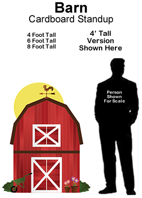 Barn Cardboard Cutout Standup Prop 