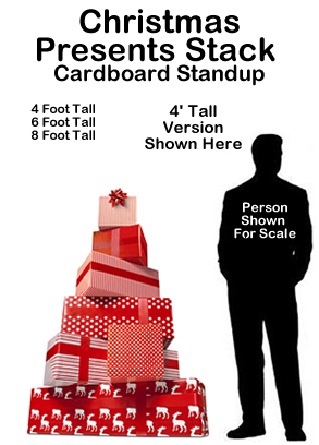  Christmas Presents Stack Cardboard Cutout Standup Prop