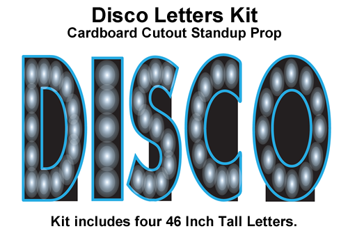 DISCO Letters Cardboard Cutout Standup Kit