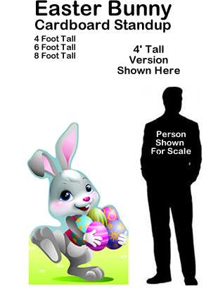 Easter Bunny Cardboard Cutout Standup Prop Easter Bunny Cardboard Cutout Standup Prop