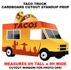 Taco Truck Cardboard Cutout Standup Prop