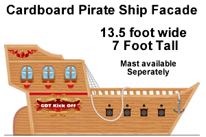 Pirate's Revenge - Cardboard Facade Pirate Treasure Ship