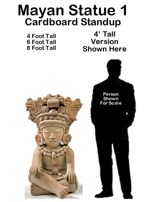 Mayan Statue 1 Cardboard Cutout Standup Prop Mayan Statue 1 Cardboard Cutout Standup Prop
