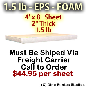 EPS Foam Sheet - 1.5 lb Density - 48x96x2