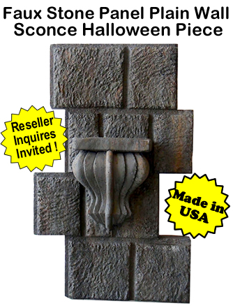 Faux Stone Panel Sconce- Halloween