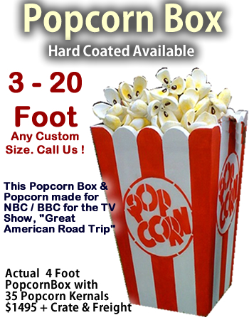 Giant/Big Popcorn Box and Kernels - Any Size Giant/Big Popcorn Box and Kernels - Any Size