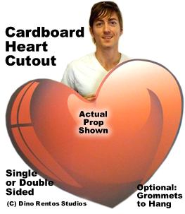 Giant Heart Cardboard Cutout Prop
