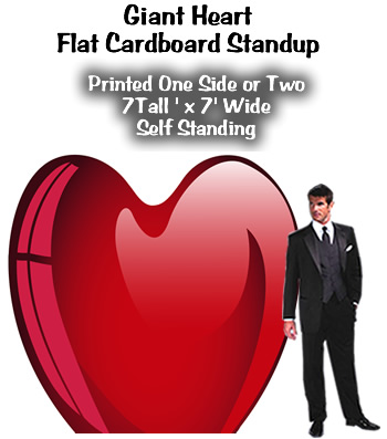 Giant Heart Cardboard Cutout Standup Prop