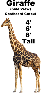 Giraffe Side Cardboard Cutout Standup Prop