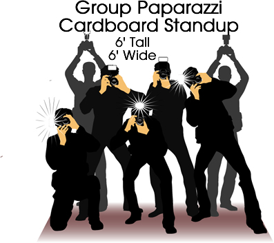 Paparazzi Group Cardboard Cutout Standup Prop