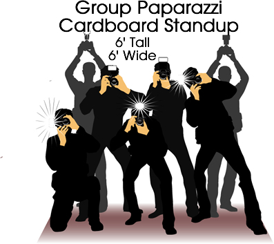 Paparazzi Group Cardboard Cutout Standup Prop Paparazzi Group Cardboard Cutout Standup Prop