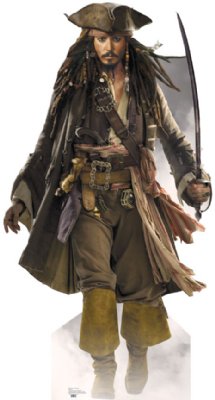 Jack Sparrow with Sword Cardboard Standee