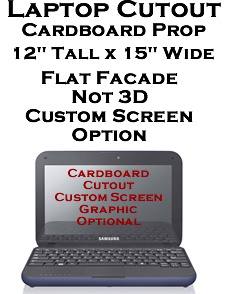 Laptop Cardboard Cutout Standup Prop