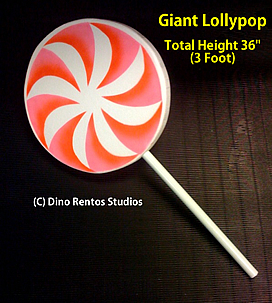 Giant Foam Lollypop Candy Prop - 36 Inches
