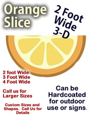 24 Inch Orange Slice Foam Prop