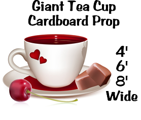 Giant Tea Cup Cardboard Cutout Standup Prop