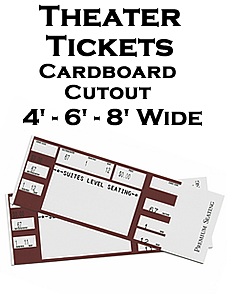 Theater Tickets Cardboard Cutout Standup Prop