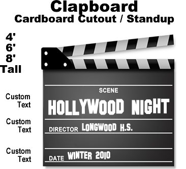 Hollywood Clapboard Cardboard Cutout Standup Prop