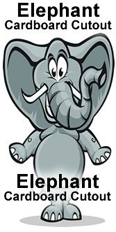 Elephant Cartoon Cardboard Cutout Standup Prop