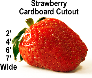 Strawberry Cardboard Cutout Standup Prop