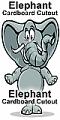 Elephant Cartoon Cardboard Cutout Standup Prop